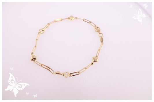 Pulseras de llaves y corazones