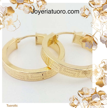 Pendientes de aro meandro