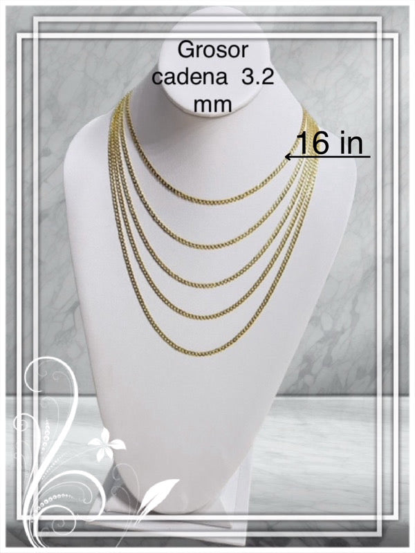 Cadena cubano italiana 3.2 mm