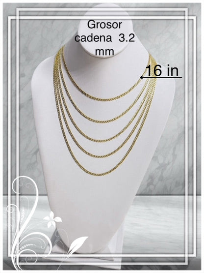 Cadena cubano italiana 3.2 mm