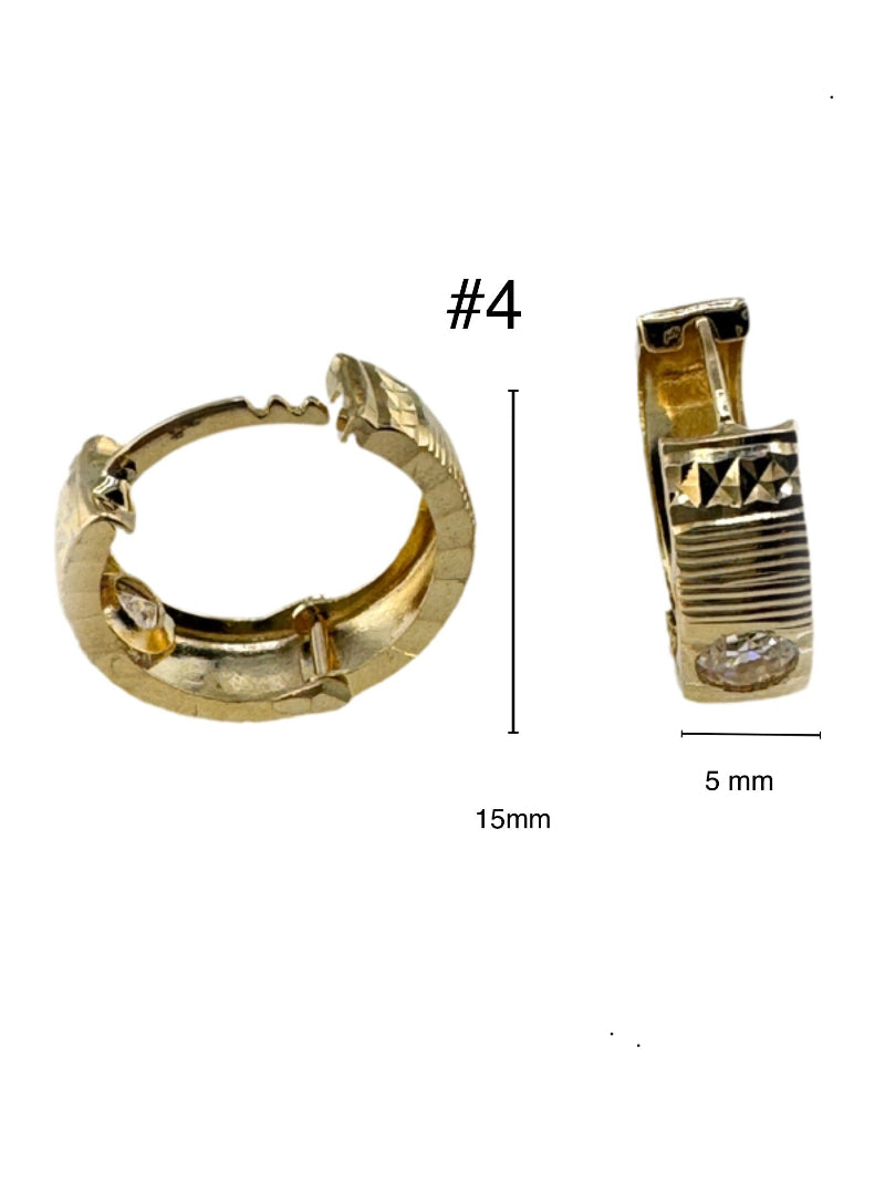 Aretes Huggies en oro