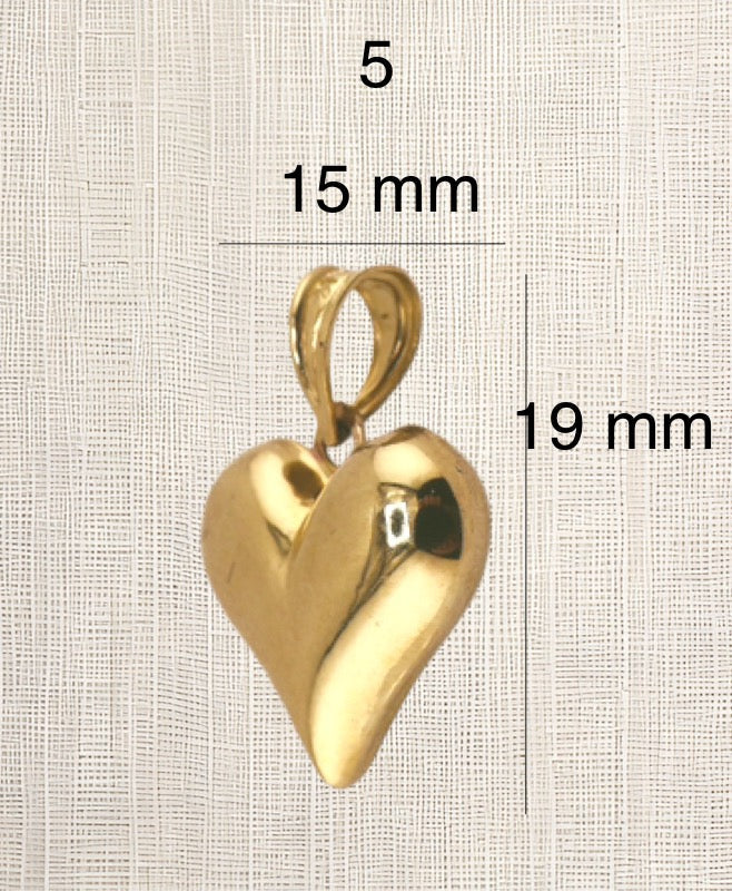 Dijes de corazón oro
