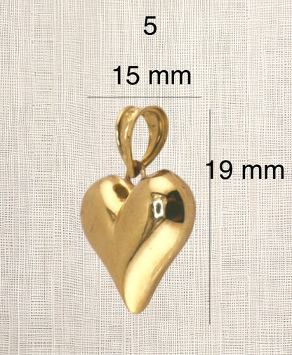 Dijes de corazón oro