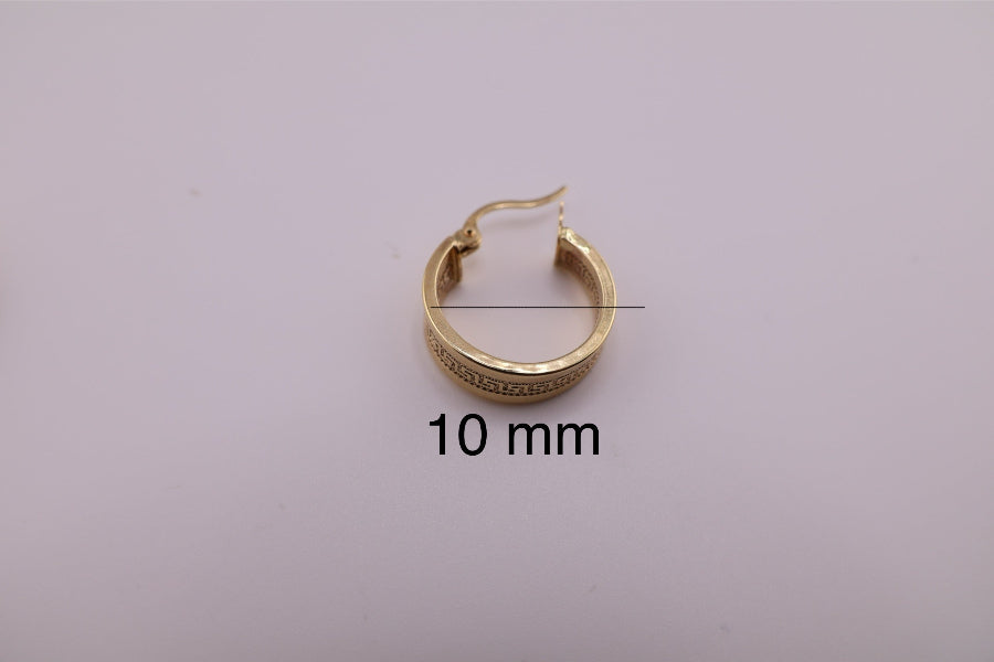 Pendientes de aro meandro