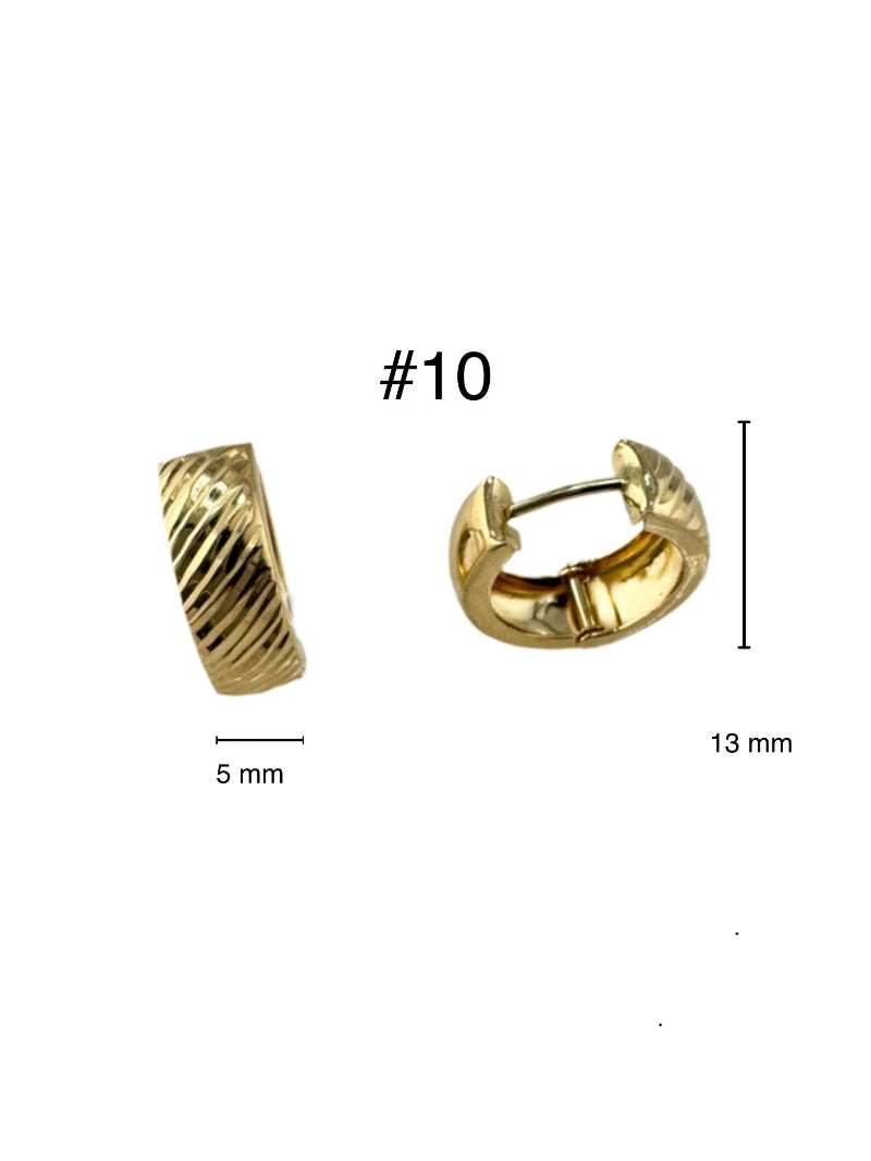 Aretes Huggies en oro