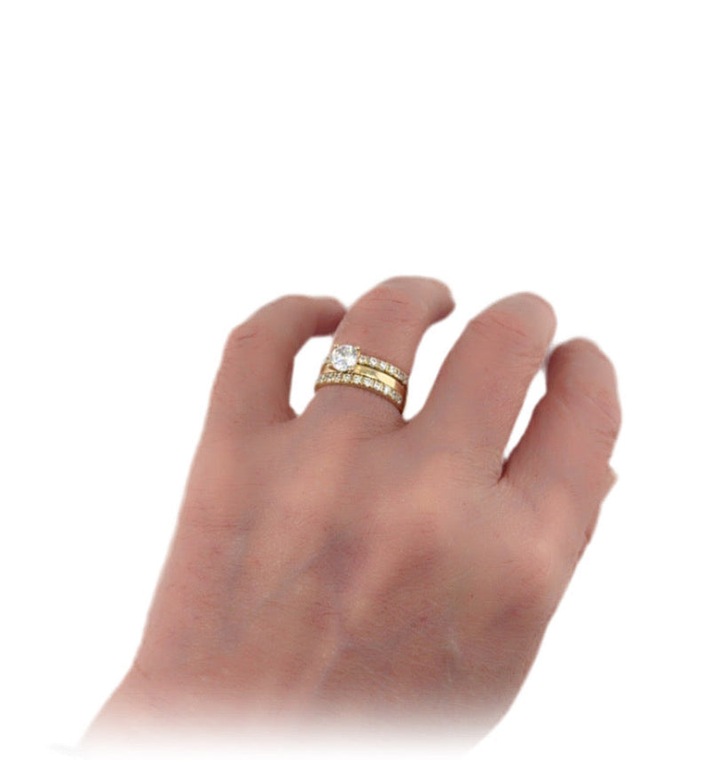 Anillo de compromiso doble aro