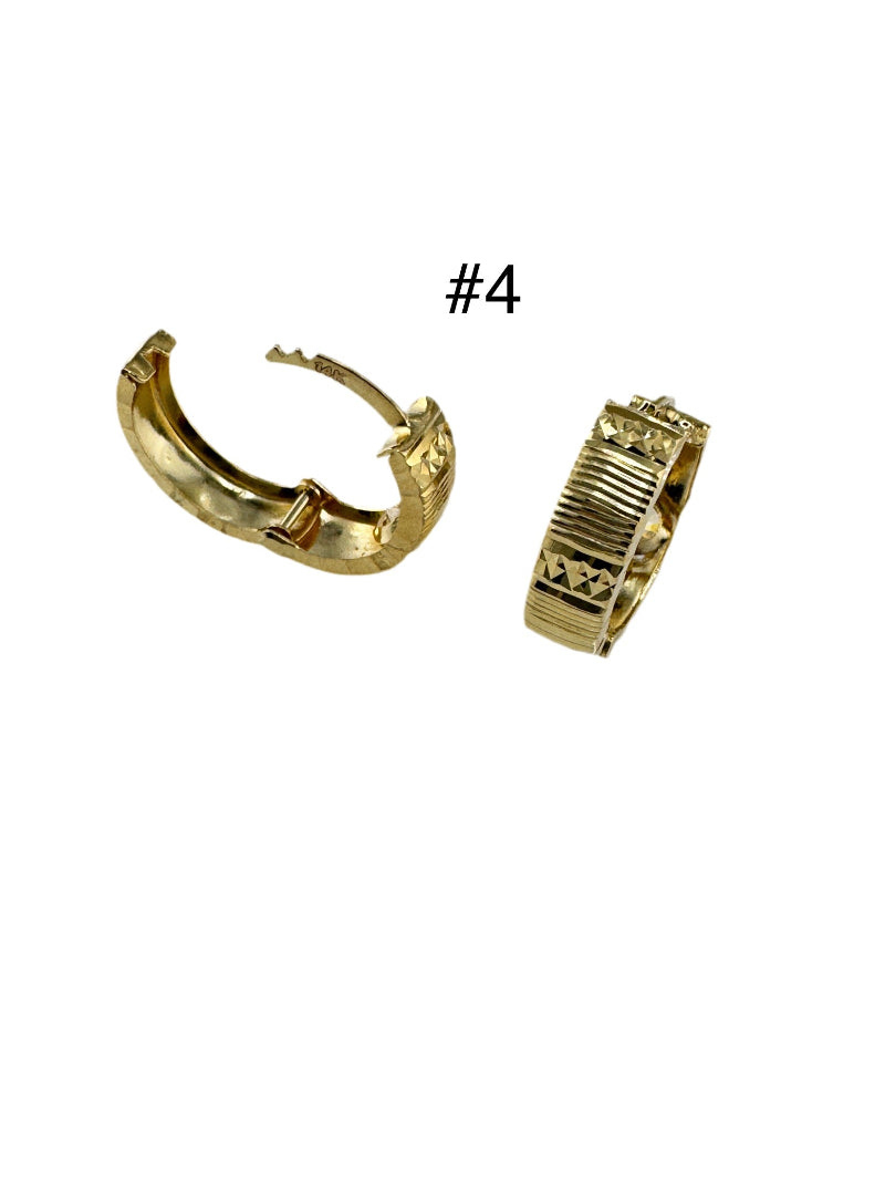 Aretes Huggies en oro