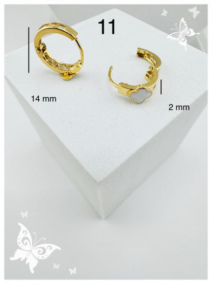 Aretes Huggies en oro