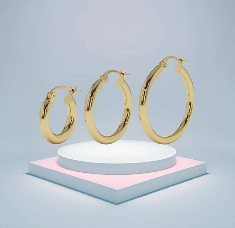 Pendientes de aro liso