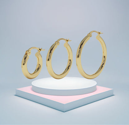 Pendientes de aro liso