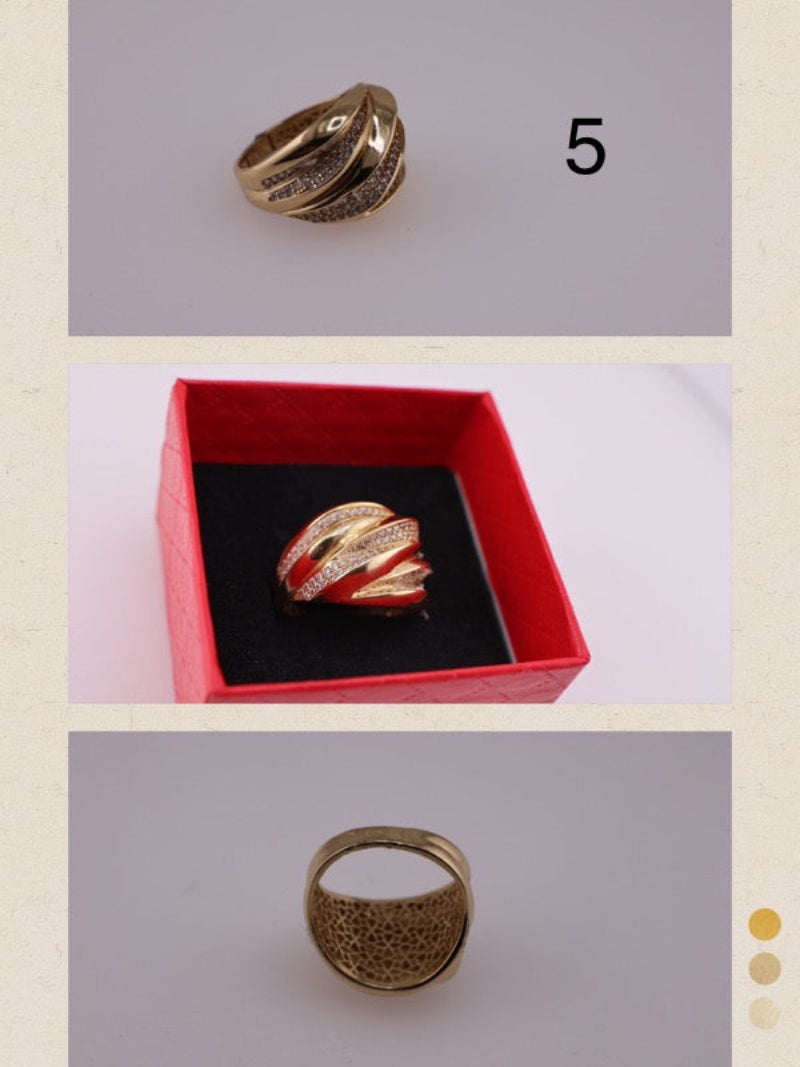 Anillo de coctel en oro