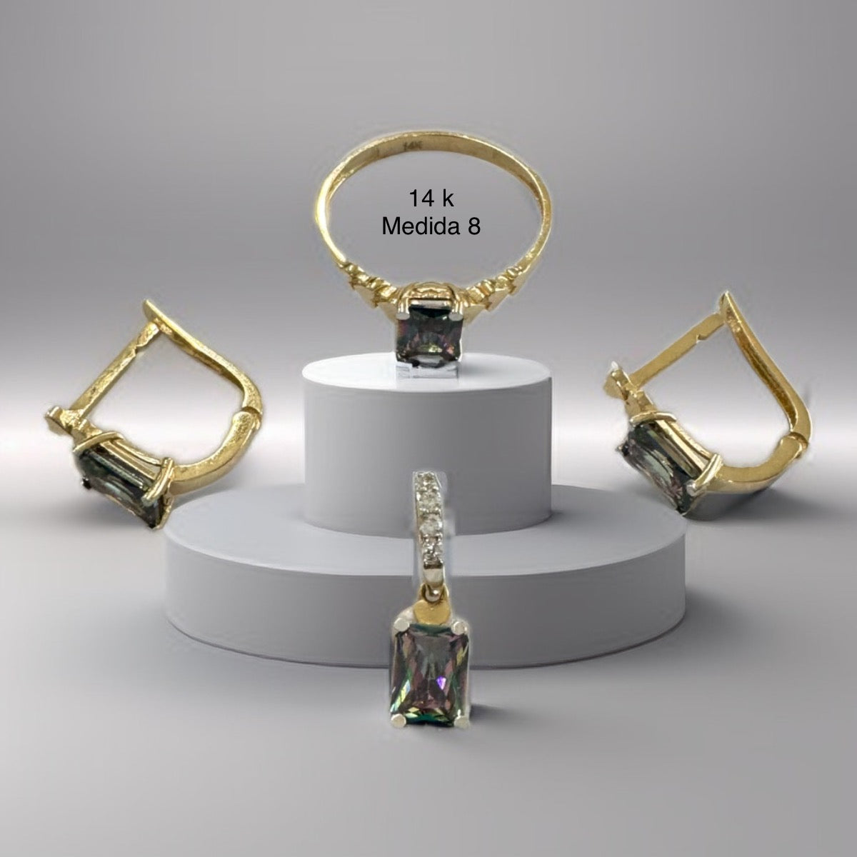 Ring, pendant, and earring set