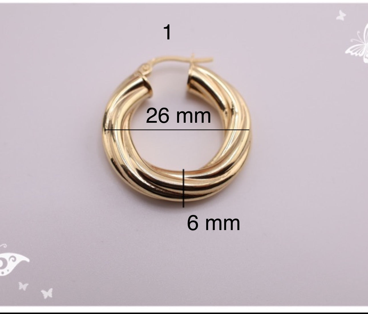 Smooth twisted rings, extra thick 6mm,