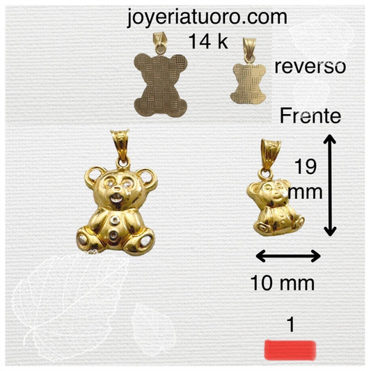 Dijes de osos en oro