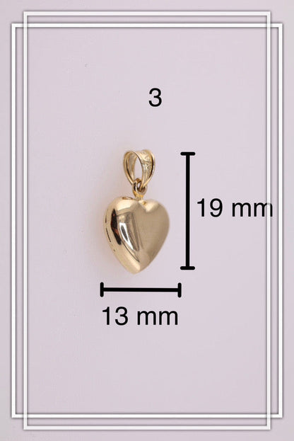 Dijes de corazón oro