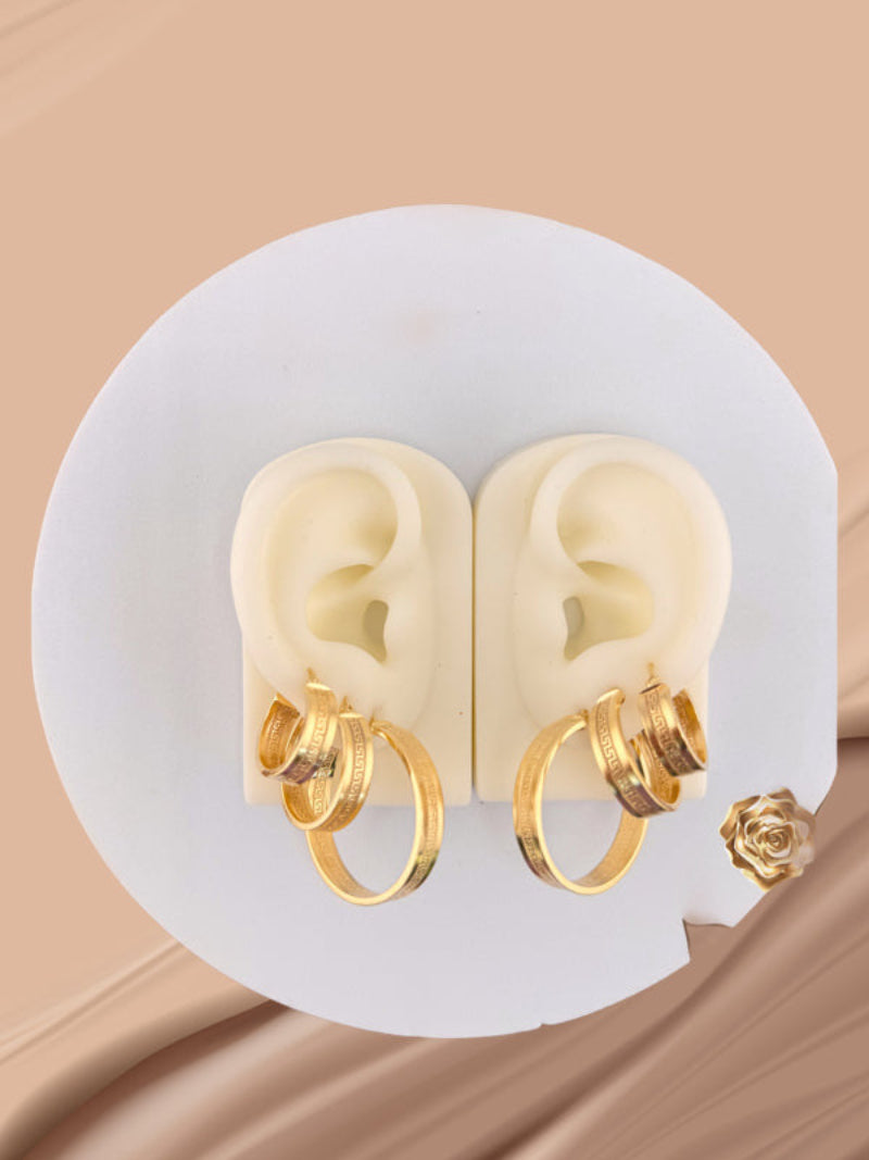 Pendientes de aro meandro