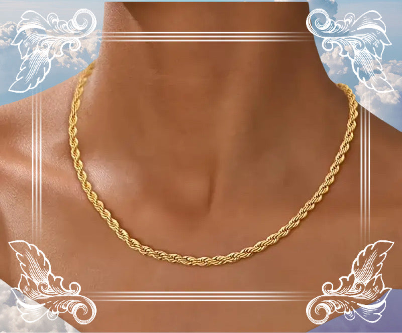 Cadena torzal de oro