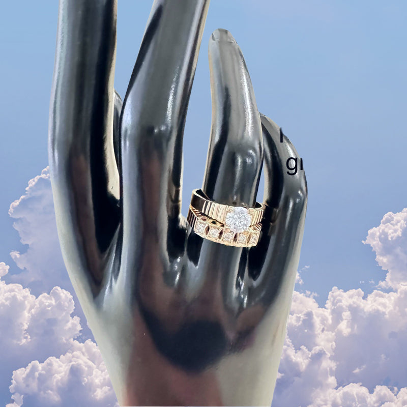 Anillos de compromiso calados.