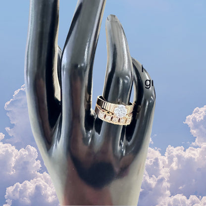 Anillos de compromiso calados.
