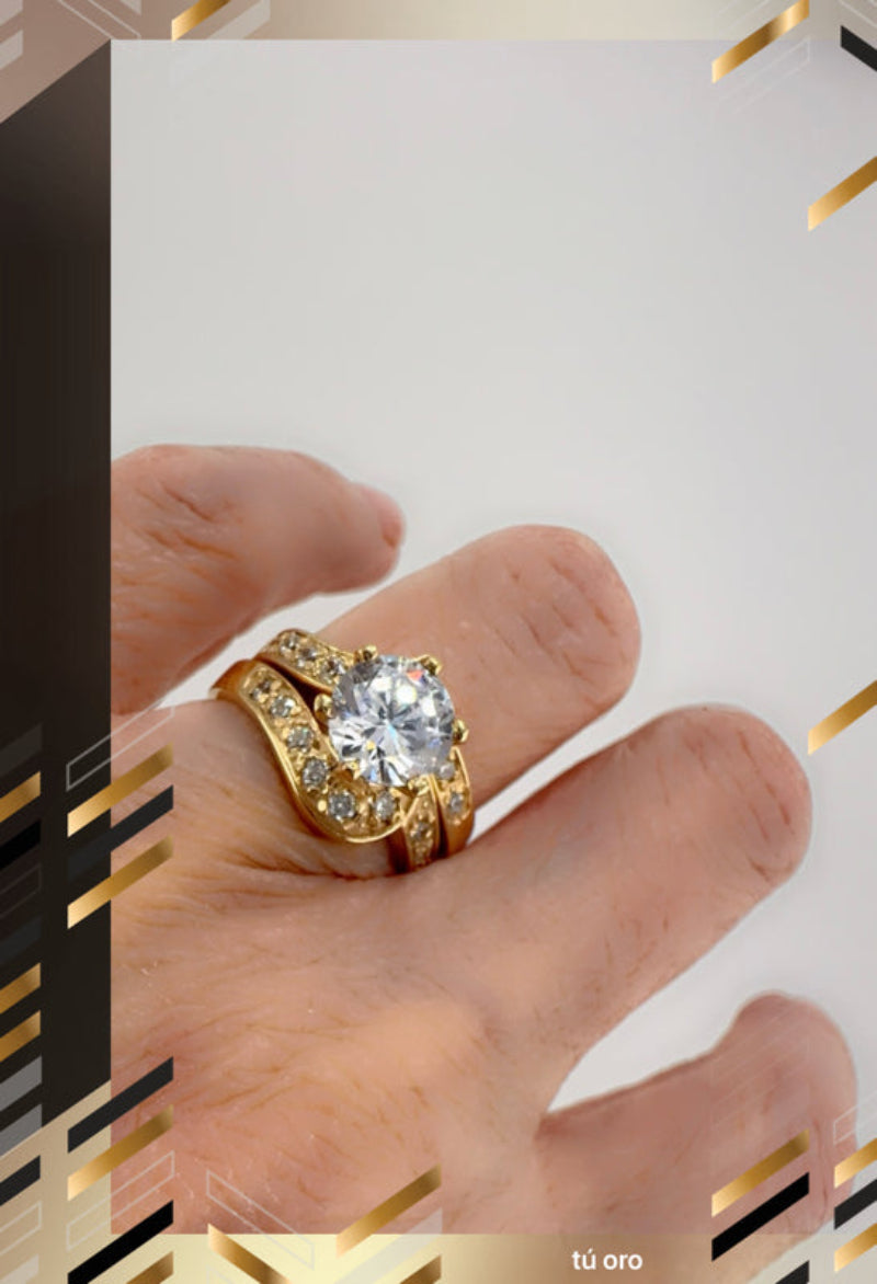 Anillo nupcial en oro amarillo