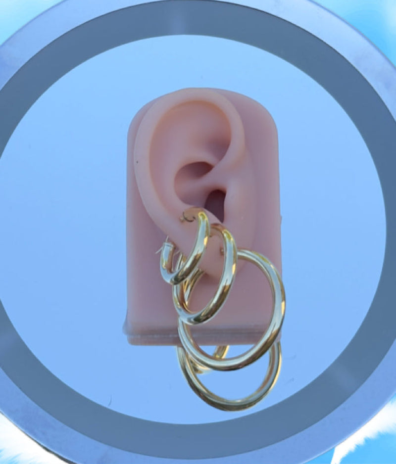 Pendientes de aro liso