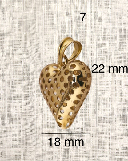 Dijes de corazón oro