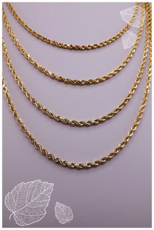 Cadena torzal de oro