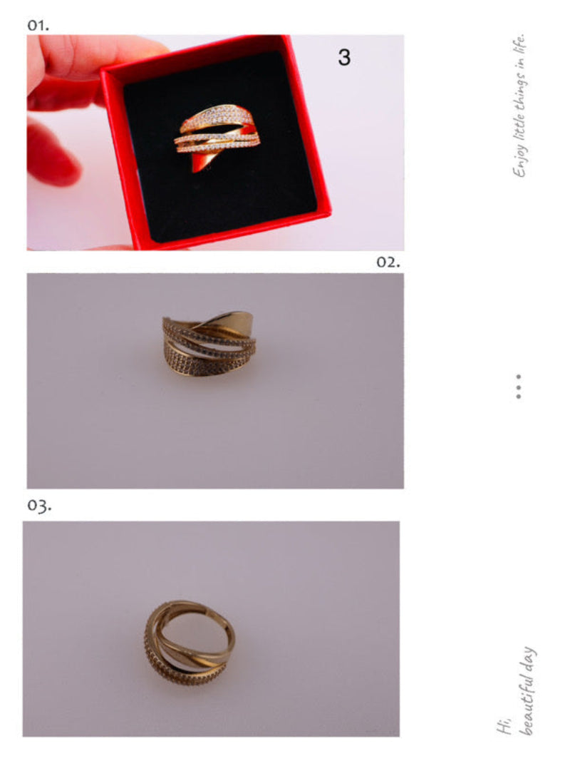 Anillo de coctel en oro