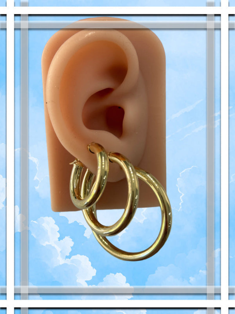 Pendientes de aro liso