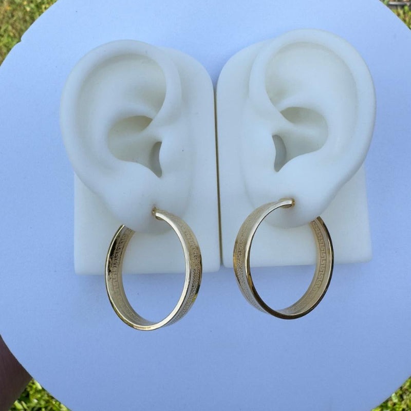 Pendientes de aro meandro