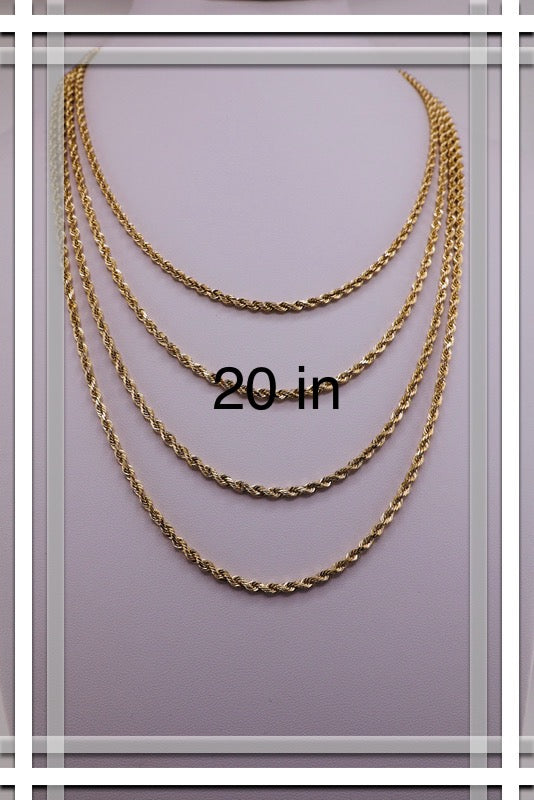 Cadena torzal de oro