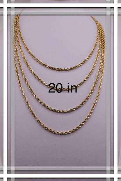 Cadena torzal de oro