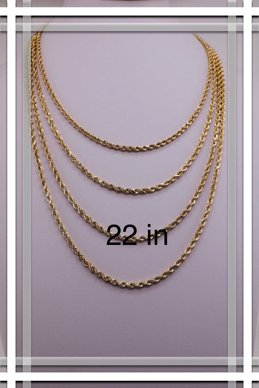 Cadena torzal de oro