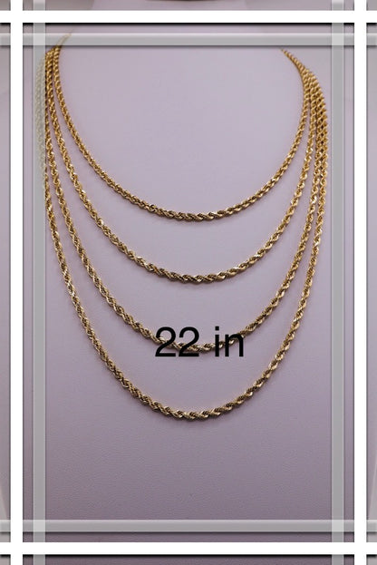 Cadena torzal de oro