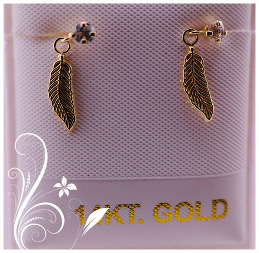 Earrings glued with pendant