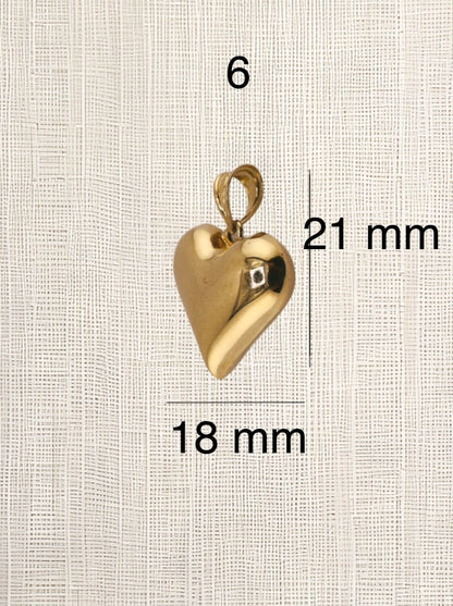 Dijes de corazón oro