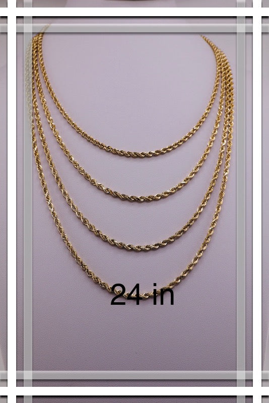 Cadena torzal de oro