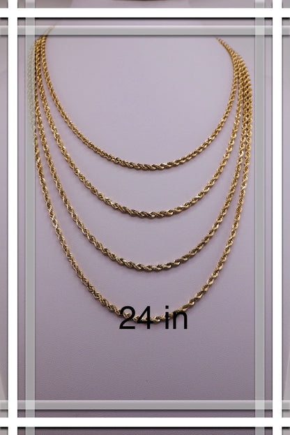 Cadena torzal de oro