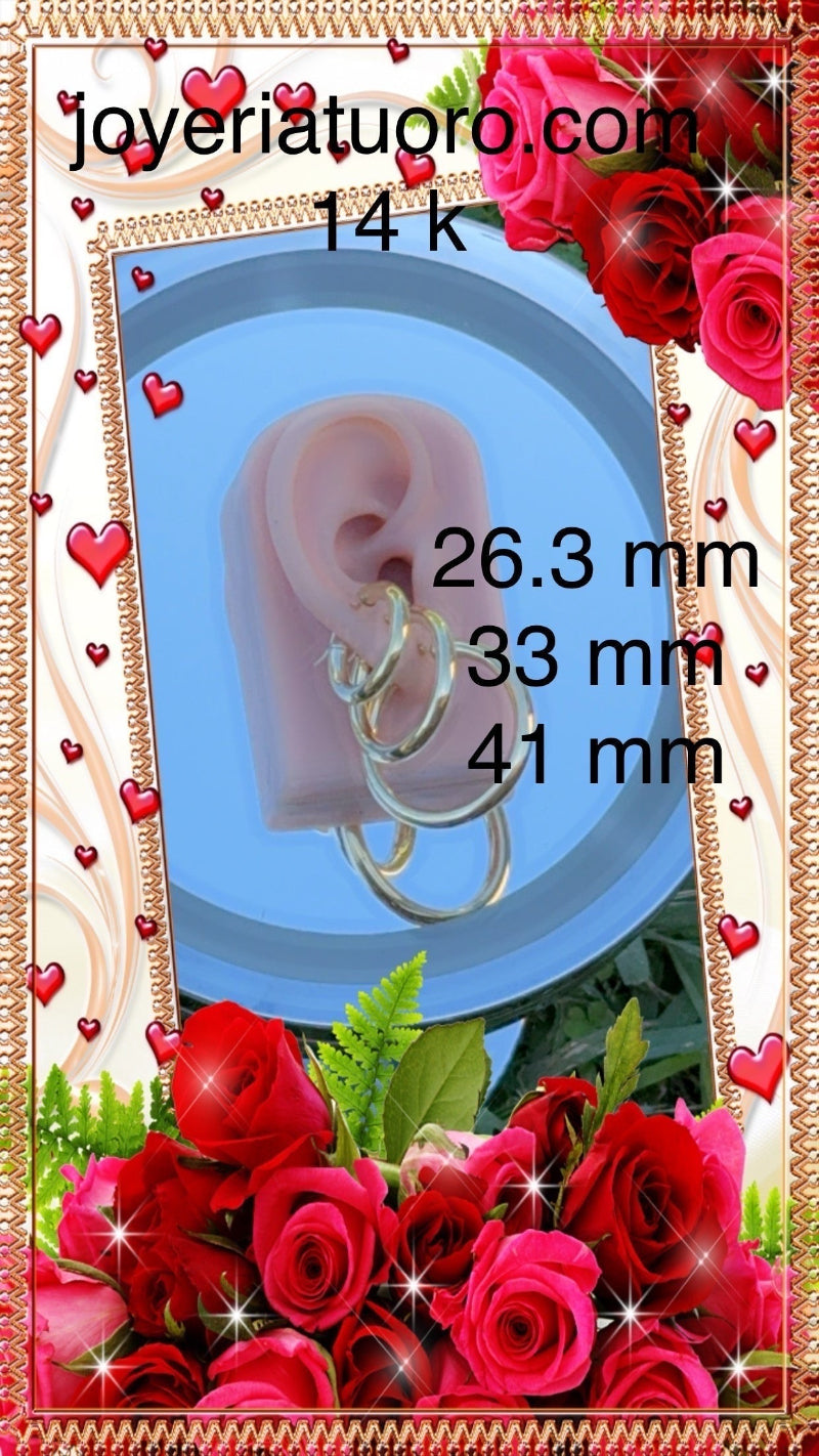 Pendientes de aro liso