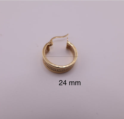 Pendientes de aro meandro