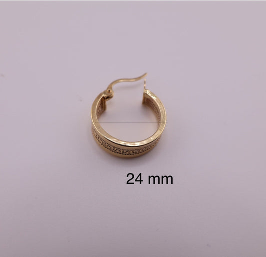Pendientes de aro meandro