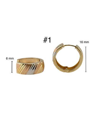 Aretes Huggies en oro