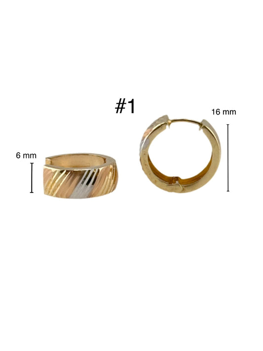 Aretes Huggies en oro