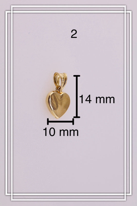 Dijes de corazón oro