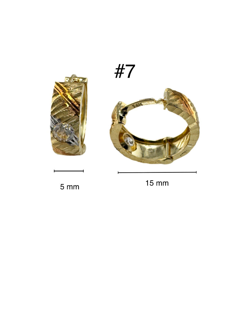 Aretes Huggies en oro