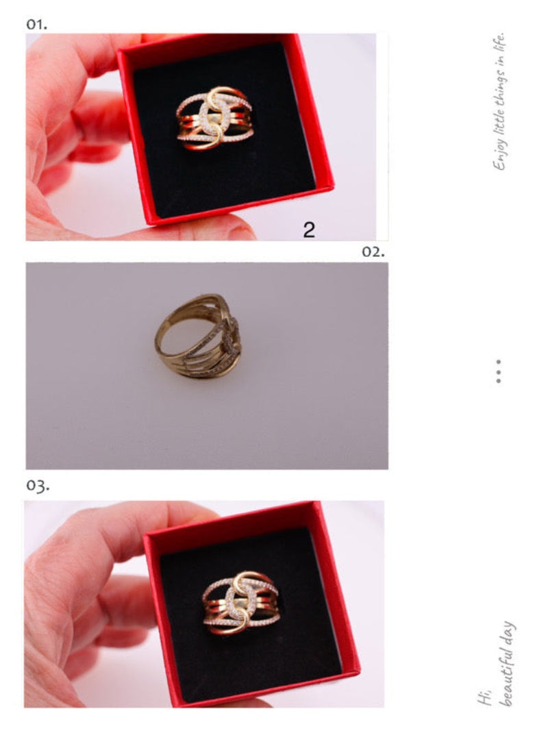 Anillo de coctel en oro