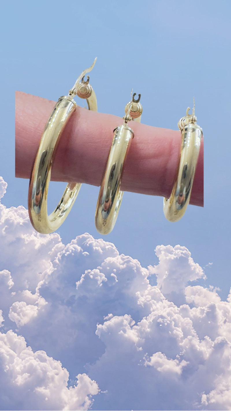 Pendientes de aro liso