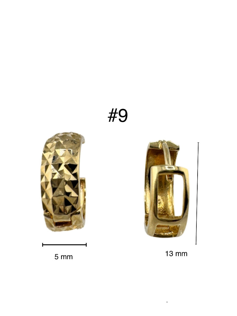 Aretes Huggies en oro