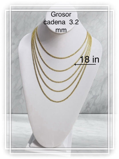 Cadena cubano italiana 3.2 mm