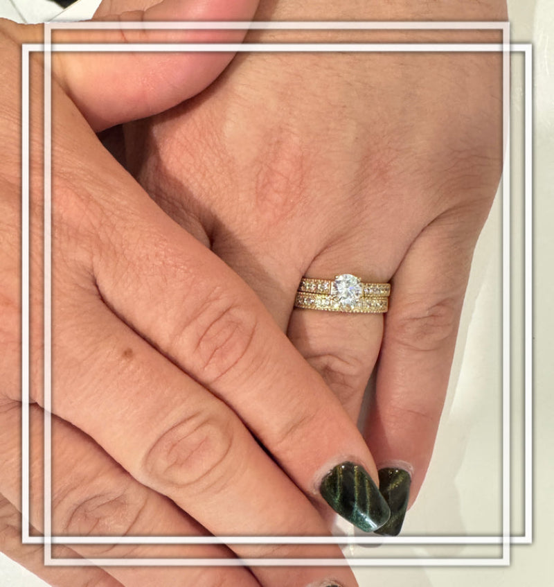 Anillo de compromiso eternidad reforzado
